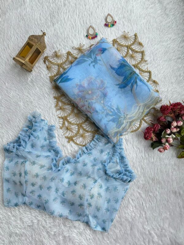 Soft Organza Digital Saree